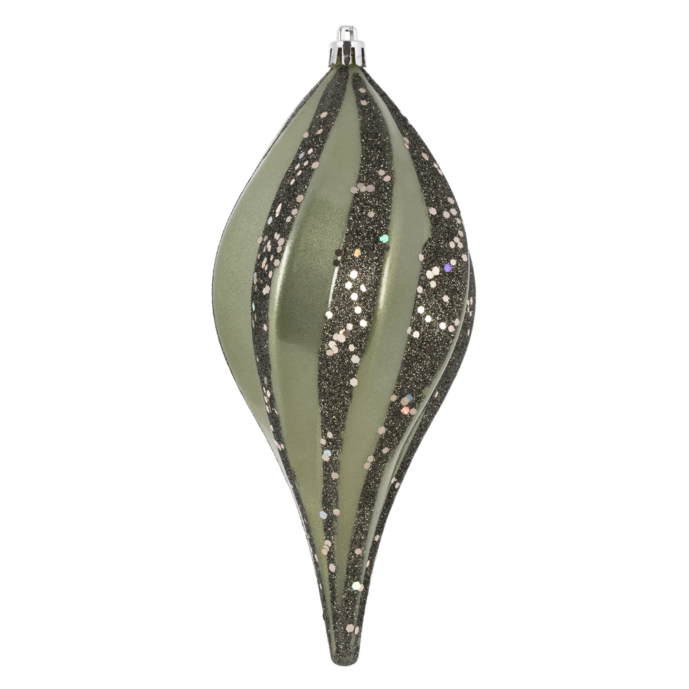 Christmastopia.com 8 Inch Wrought Iron Candy Glitter Swirl Drop Christmas Ornament