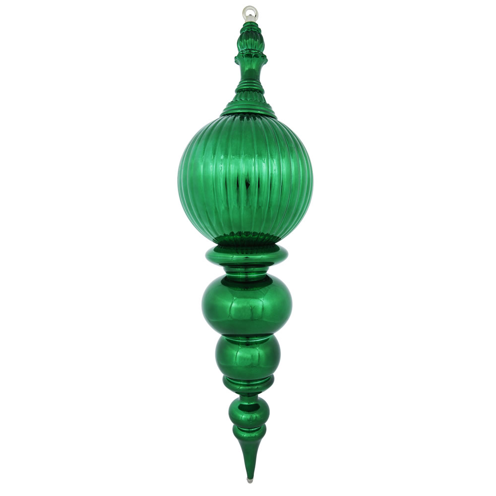 28 Inch Green Shiny Pumpkin Saint Patricks Day Finial Ornament Shatterproof