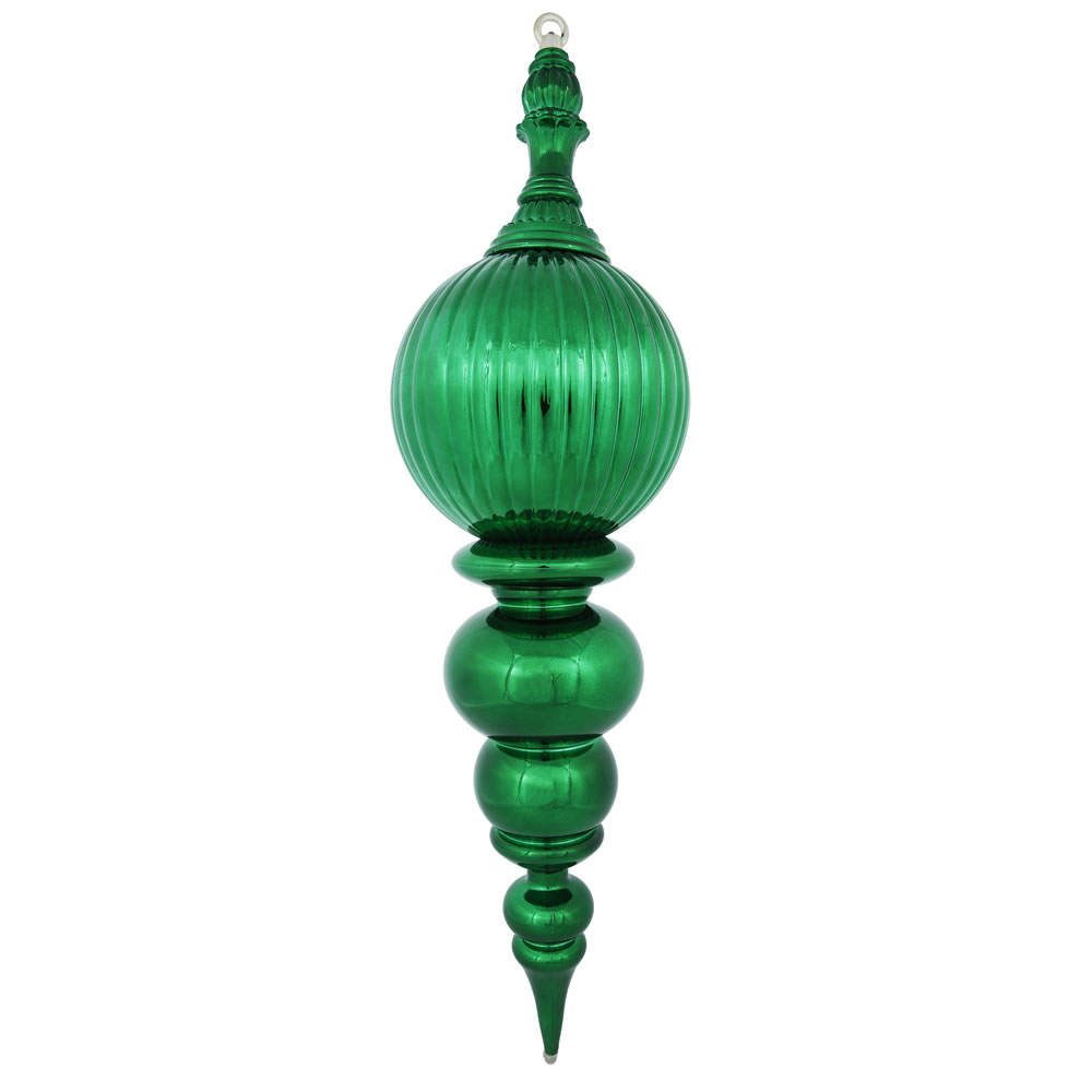 Christmastopia.com 28 Inch Green Shiny Pumpkin Saint Patricks Day Finial Ornament Shatterproof