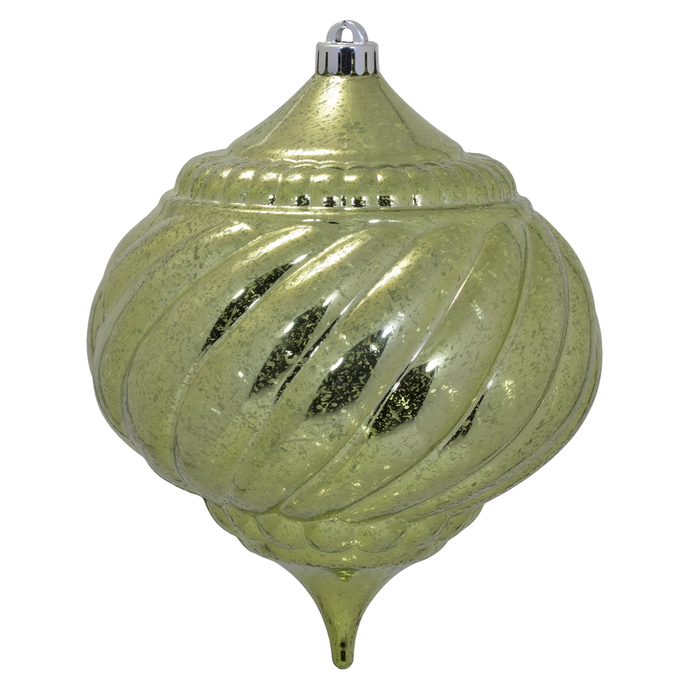 Christmastopia.com 8 Inch Lime Green Shiny Mercury Christmas Onion Spiral Ornament Shatterproof