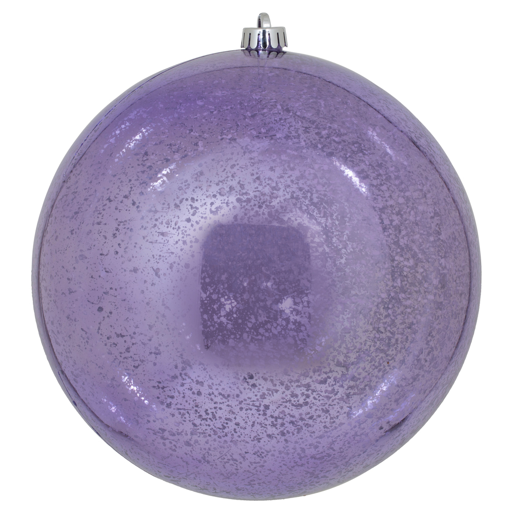 8 Inch Lavender Shiny Mercury Round Christmas Ball Ornament Shatterproof
