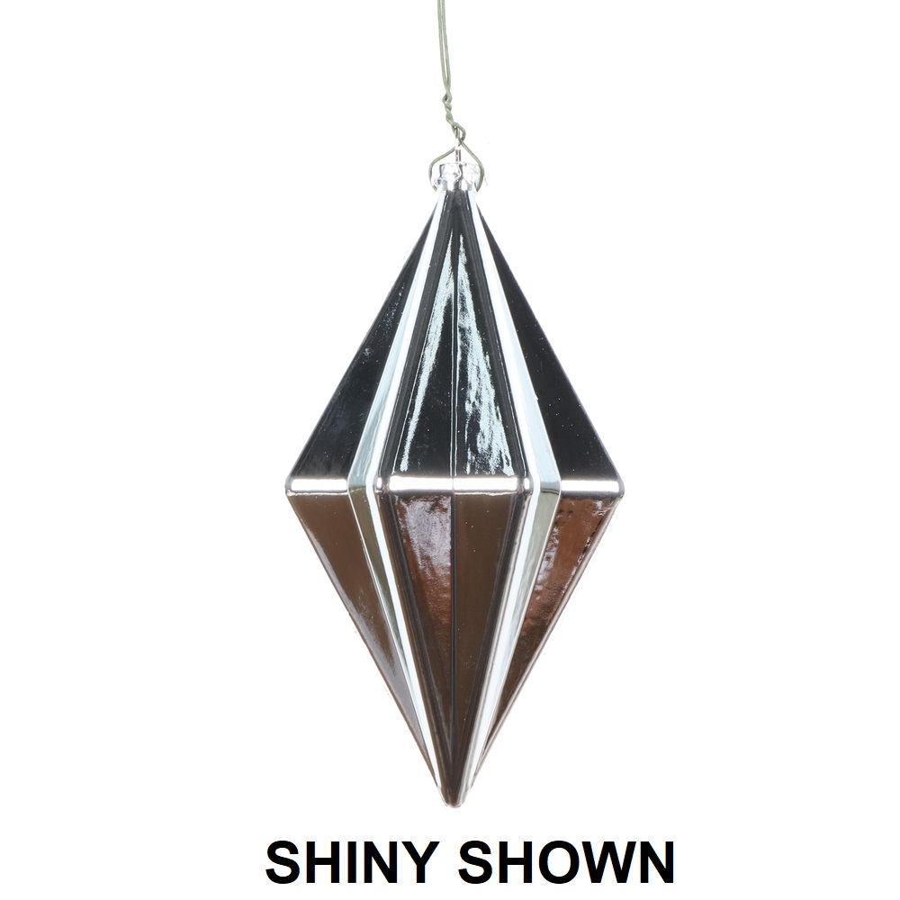 Christmastopia.com 5.5 Inch Frosty Mint Matte Rhombus Christmas Finial Ornament Shatterproof