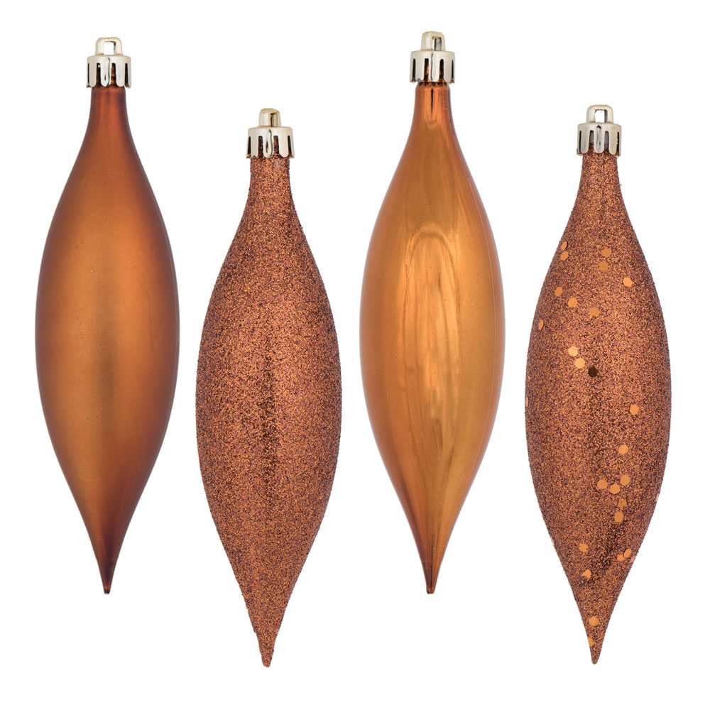 5.5 Inch Copper Drop Christmas Ornament Assorted Finishes