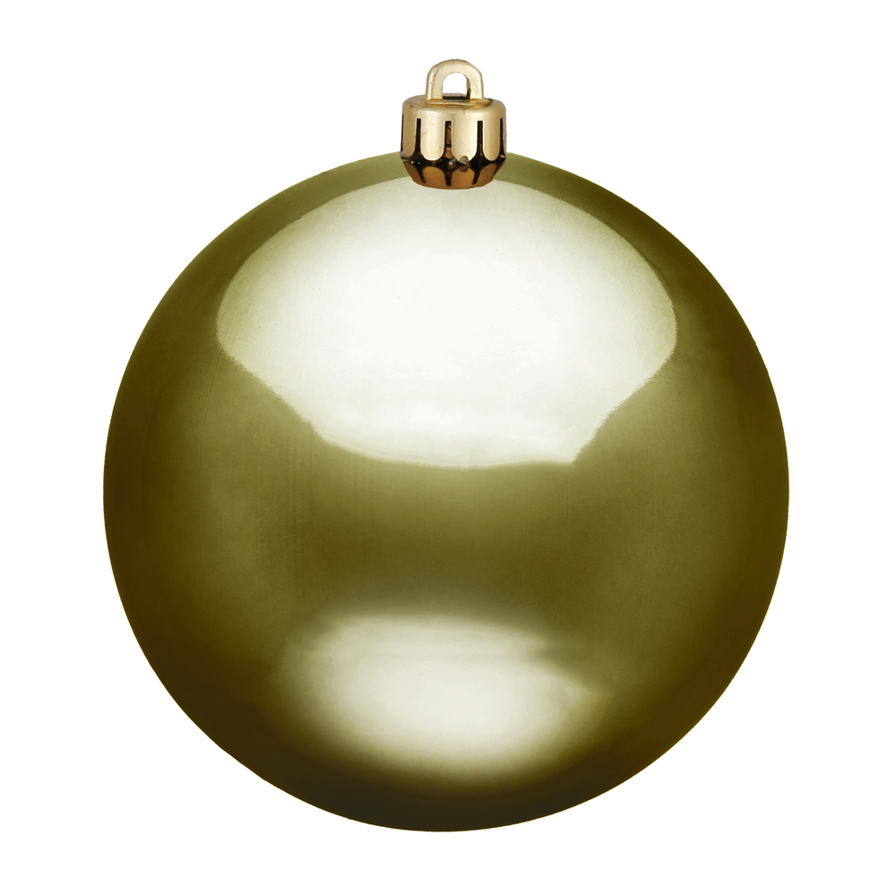 Christmastopia.com 3 Inch Olive Shiny Round Ornament 12 per Set