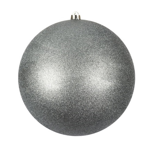 12 Inch Limestone Glitter Christmas Ball Ornament with Drilled Cap