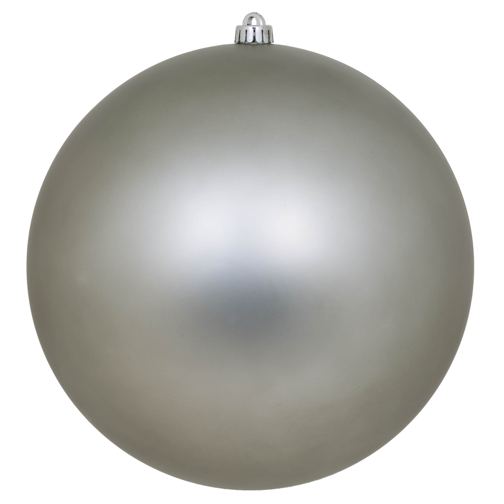 12 Inch Limestone Matte Christmas Ball Ornament with UV Drilled Cap