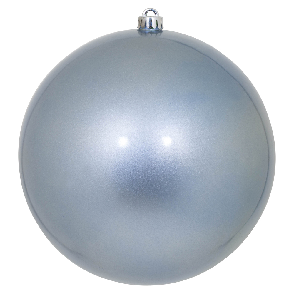 12 Inch Periwinkle Candy Christmas Ball Ornament with UV Drilled Cap
