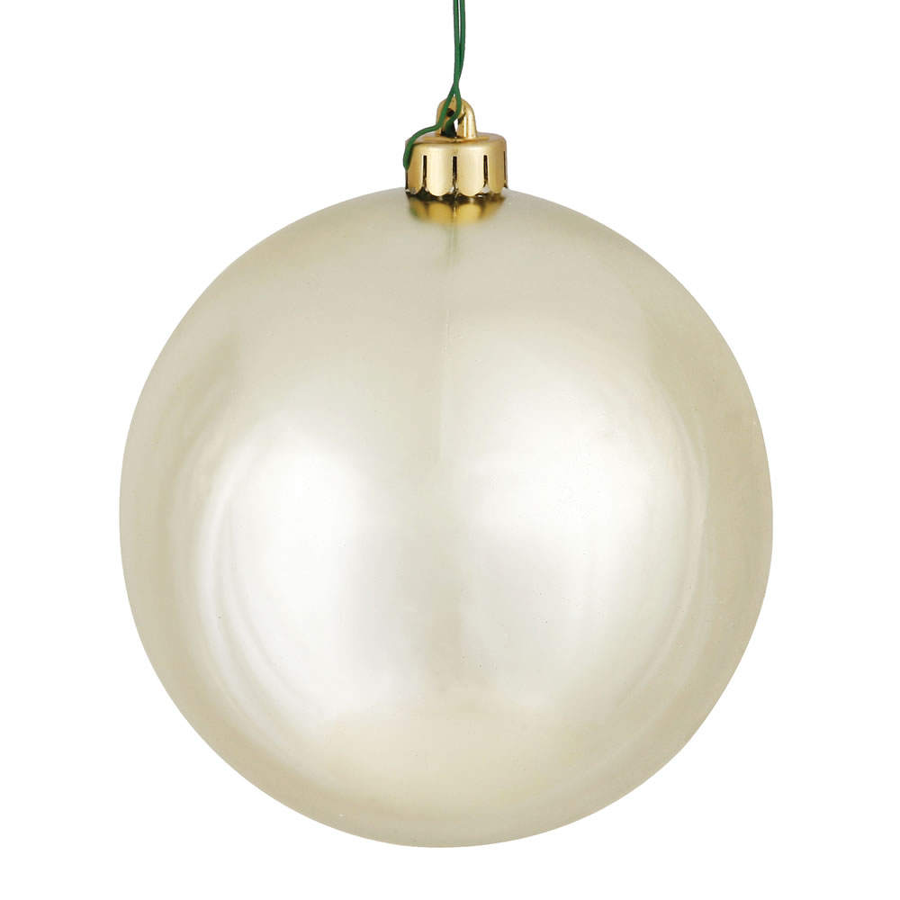 Christmastopia.com 12 Inch Champagne Shiny Round Shatterproof UV Christmas Ball Ornament