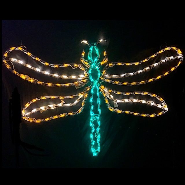 Dragonfly Hanging LED Lighted Outdoor Spring Decoration