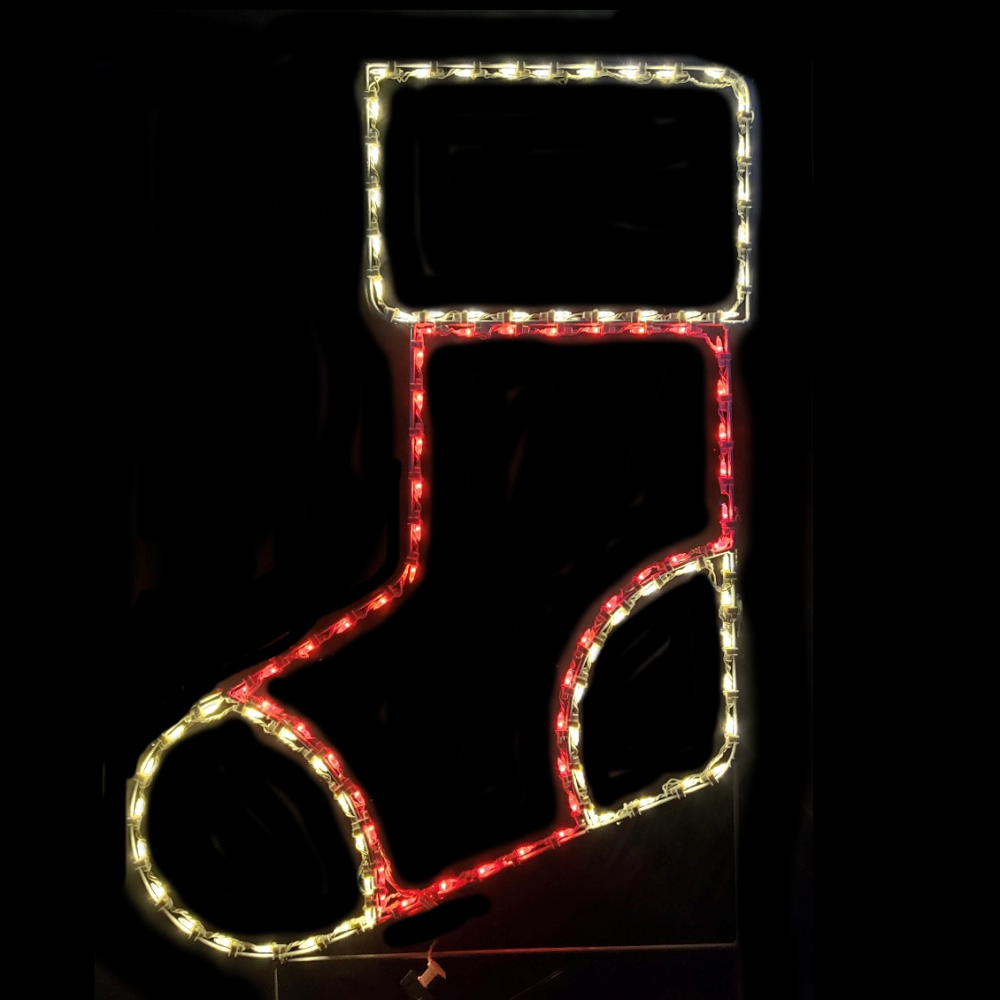 Christmas Stocking LED Lighted Outdoor Lawn Decoration