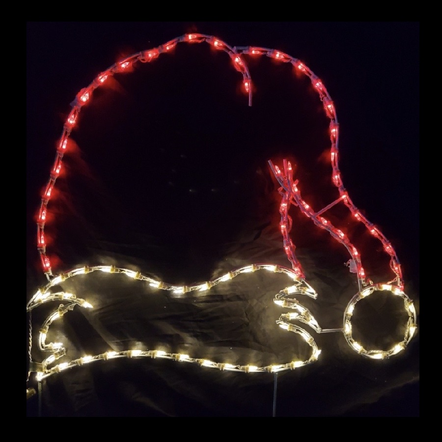 Santa Claus Hat LED Lighted Outdoor Christmas Decoration