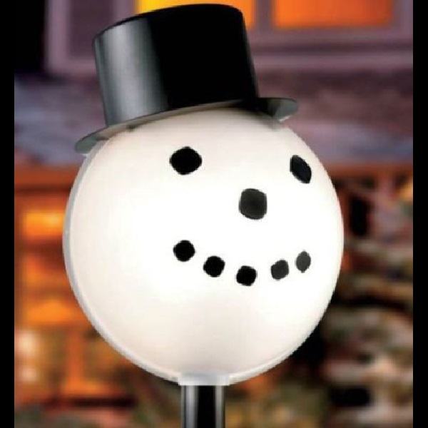 Snowman LampLighter Lamp Post Light Cover Outdoor Christmas Decoration