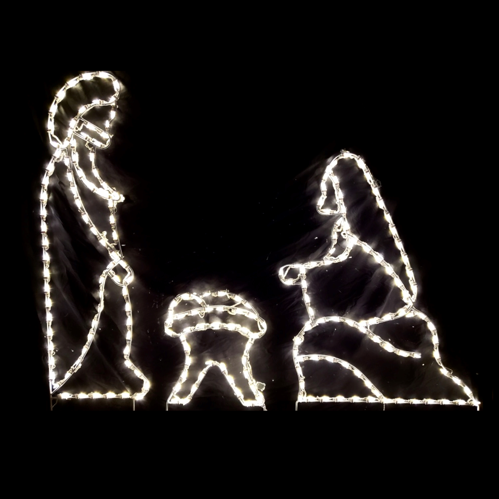 Holy Family LED Lighted Outdoor Christmas Nativity Decoration