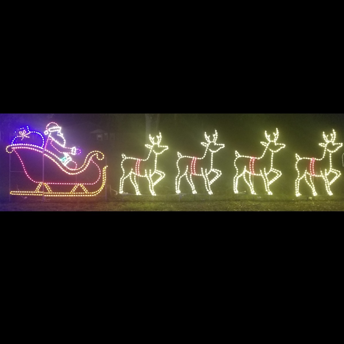 Santa Claus Christmas Eve LED Lighted Outdoor Commercial Christmas Decoration