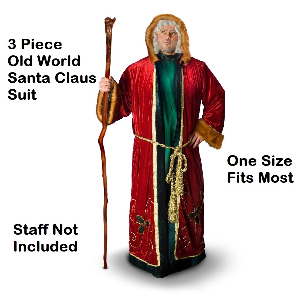 Traditional Old World Santa Claus Suit
