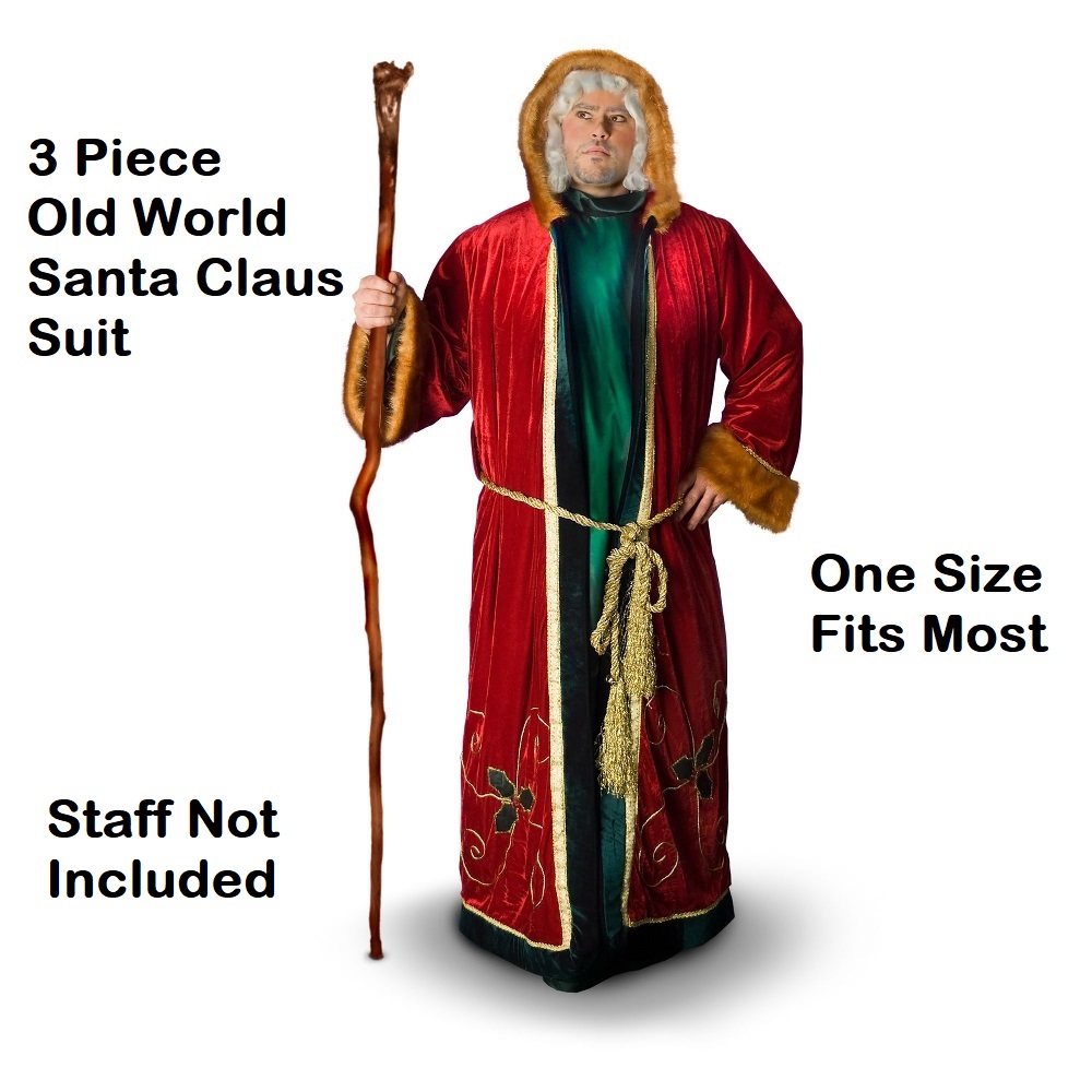 Christmastopia.com Traditional Old World Santa Claus Suit