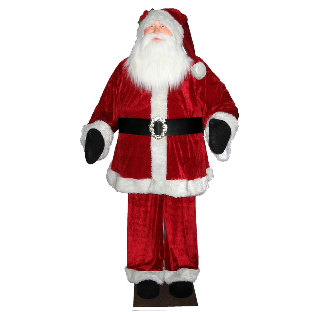 Santa Claus Red Velvet Standing or Sitting Life Size Statue