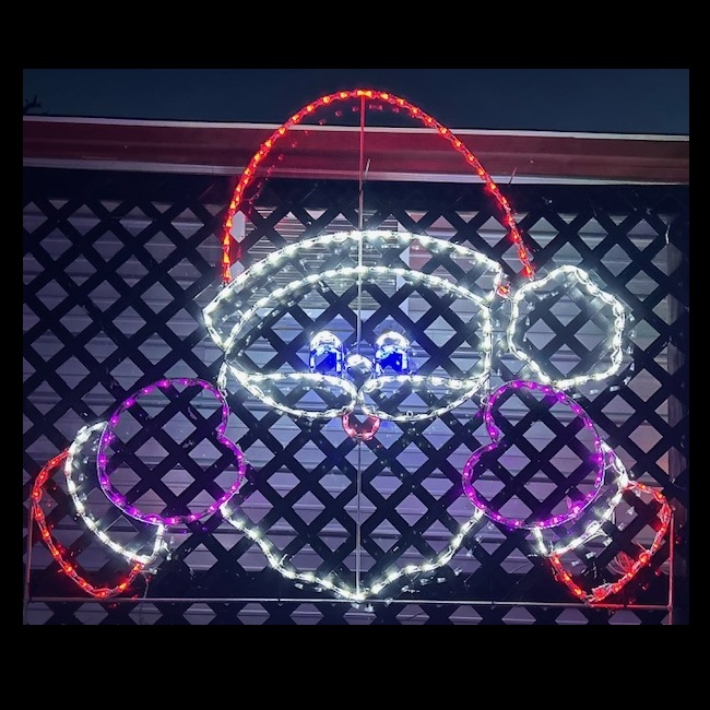 Peeking Santa Claus LED Lighted Outdoor Christmas Decoration