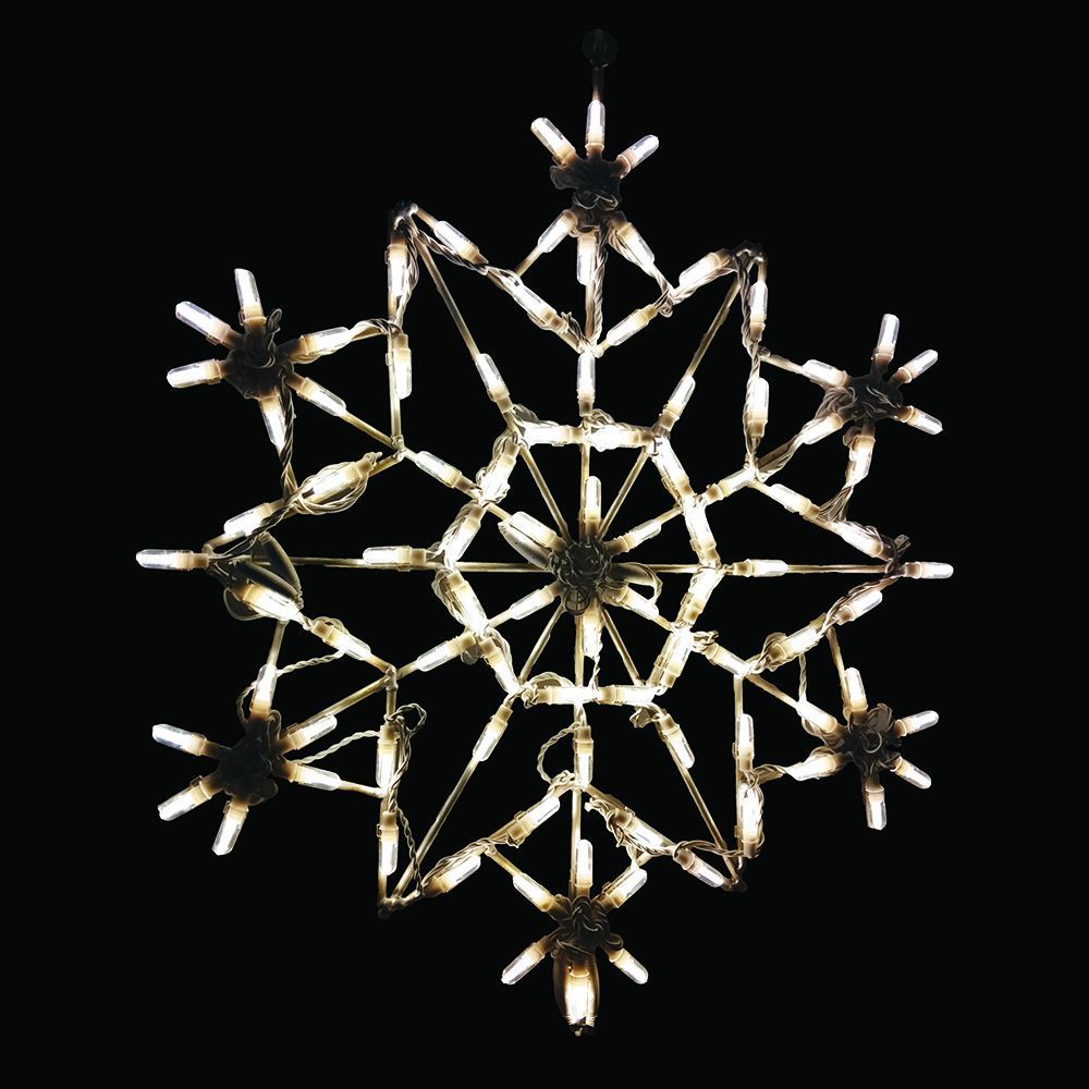 LED Warm White Snowflake Lighted Christmas Decoration Set Of 3