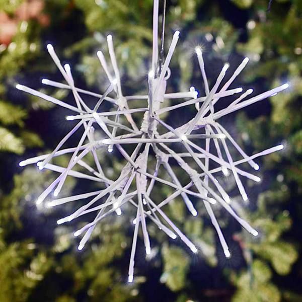 12 Inch Light Burst White Color LED Lighted Christmas Decoration
