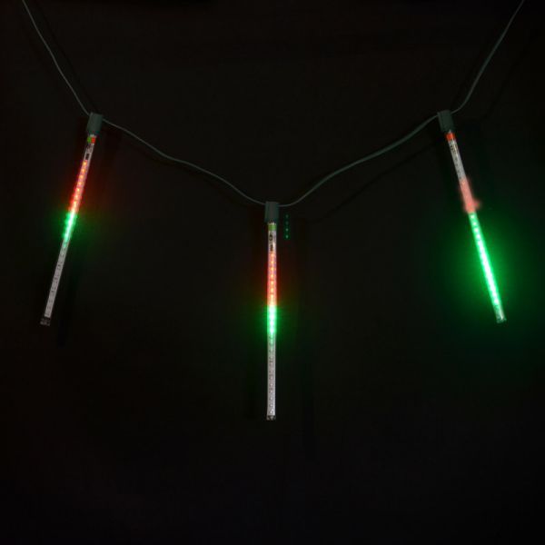 30 Centimeter Red And Green Meteor Light LED Lighted Christmas Outdoor Decoration Set Of 6