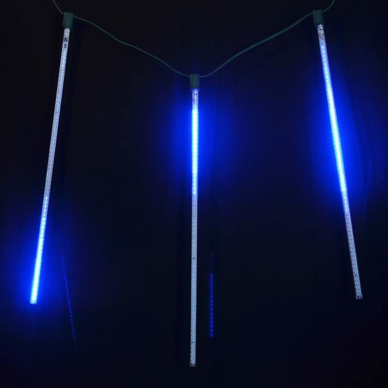 60 Centimeter Blue Meteor LED Lighted Outdoor Christmas Decoration Set Of 6