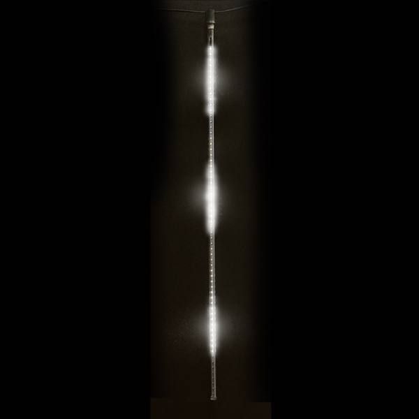 100 Centimeter White 9 Pass Meteor LED Lighted Outdoor Christmas Decoration Set Of 6