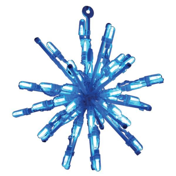 12 Inch Starburst Ice Blue Color LED Lighted Christmas Decoration Set Of 3