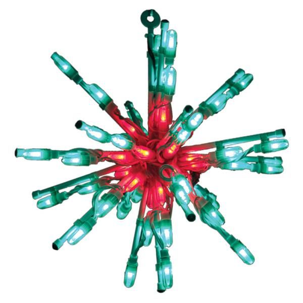 Christmastopia.com 12 Inch Starburst Red And Green Color LED Lighted Christmas Decoration Set Of 3