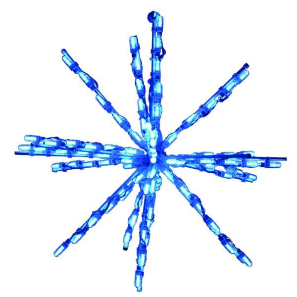 24 Inch Starburst Ice Blue Color LED Lighted Christmas Decoration Set Of 3