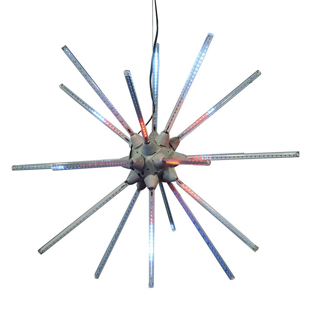 24 Inch Animated Starburst Red And White LED Lighted Outdoor Christmas Decoration