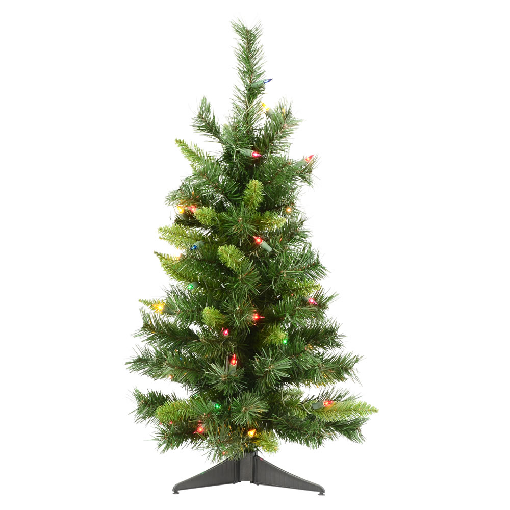 Christmastopia.com 2.5 Foot Imperial Pine Artificial Christmas Tree 50 DuraLit Multi Color Lights