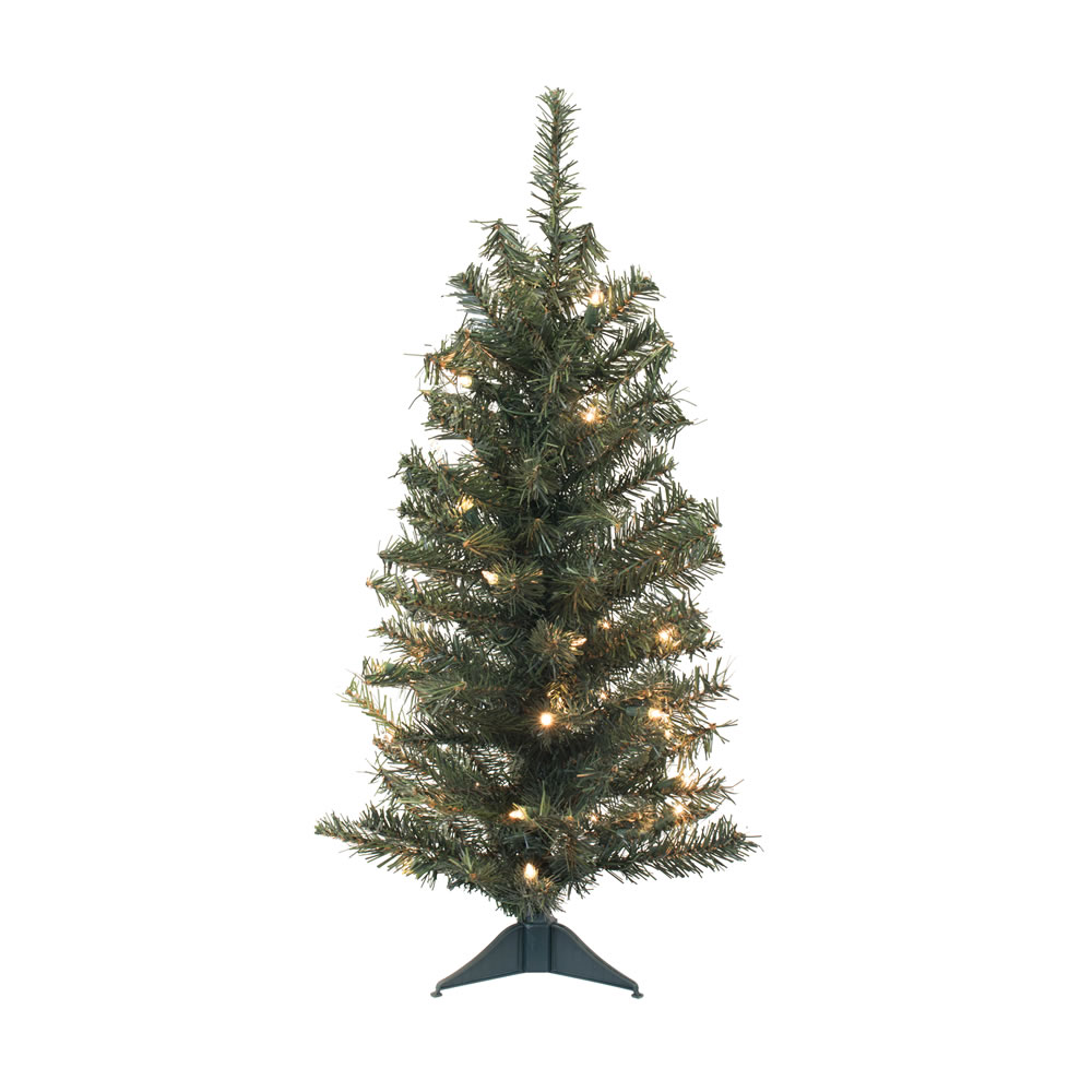 Christmastopia.com 2.5 Foot Canadian Pine Artificial Christmas Tree 35 DuraLit Incandescent Clear Mini Lights