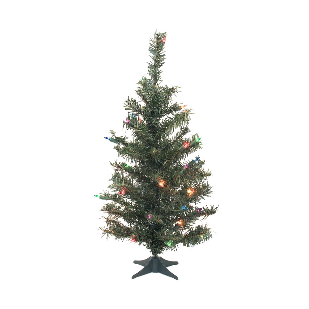 Christmastopia.com 2.5 Foot Canadian Pine Artificial Christmas Tree 35 DuraLit Incandescent Multi Color Mini Lights