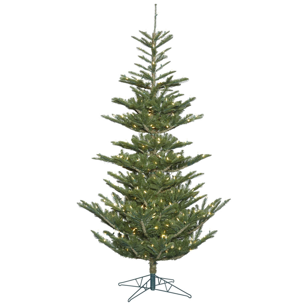 10 Foot Alberta Spruce Artificial Christmas Tree 800 Duralit LED Warm White Italian Mini Lights