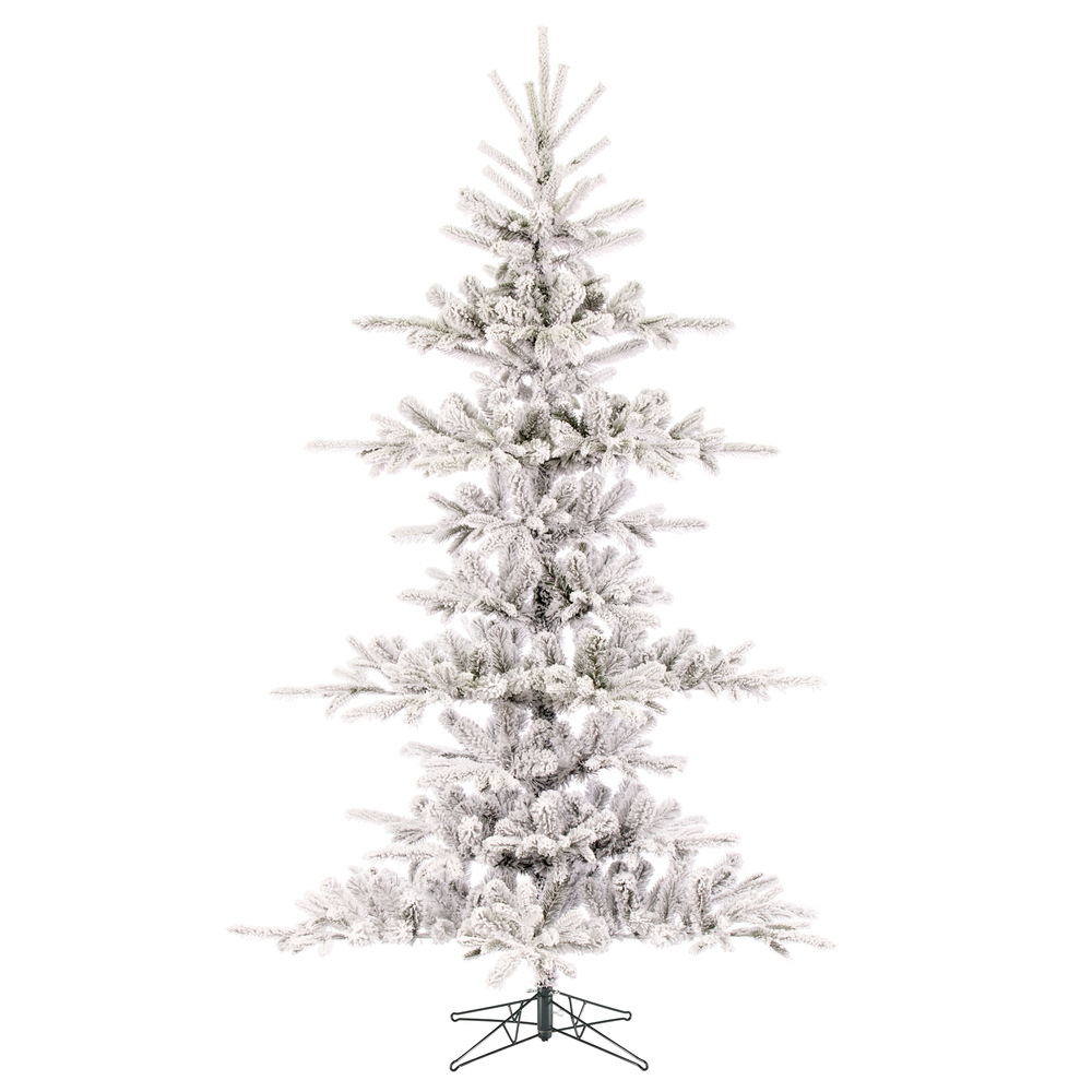 7.5 Flocked Yukon Display Artificial Christmas Tree Unlit