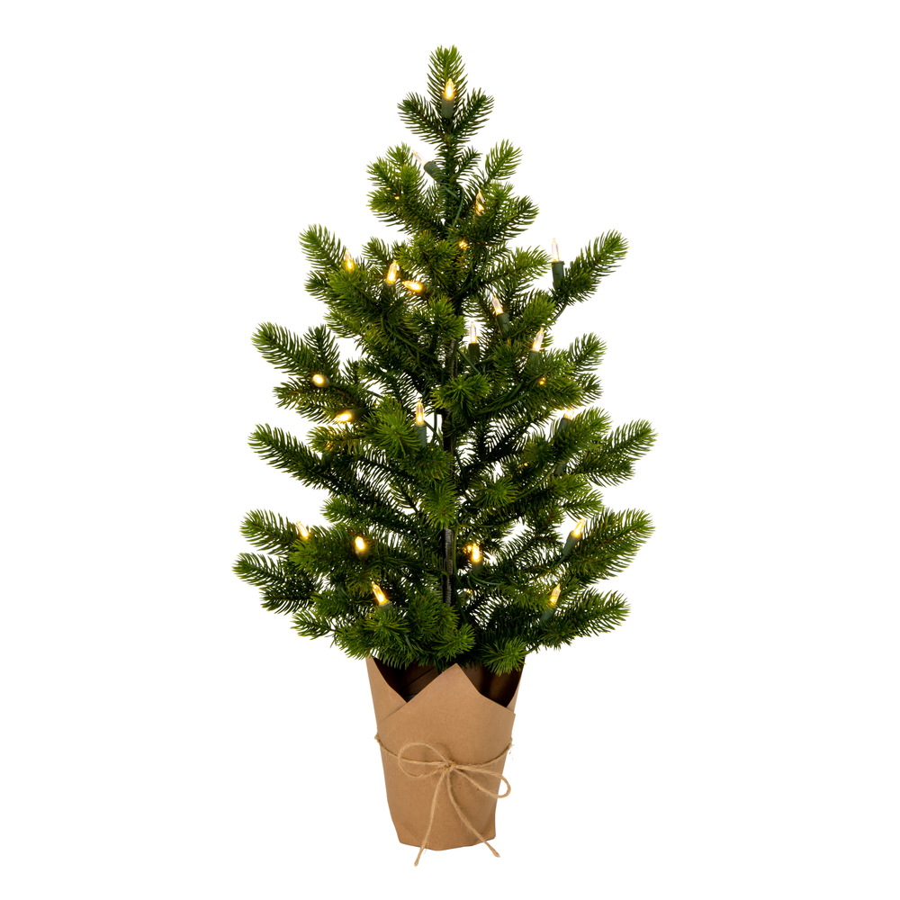 2 Foot Bryson Spruce Artificial Christmas Tree DuraLit LED M5 Italian Warm White Mini Lights