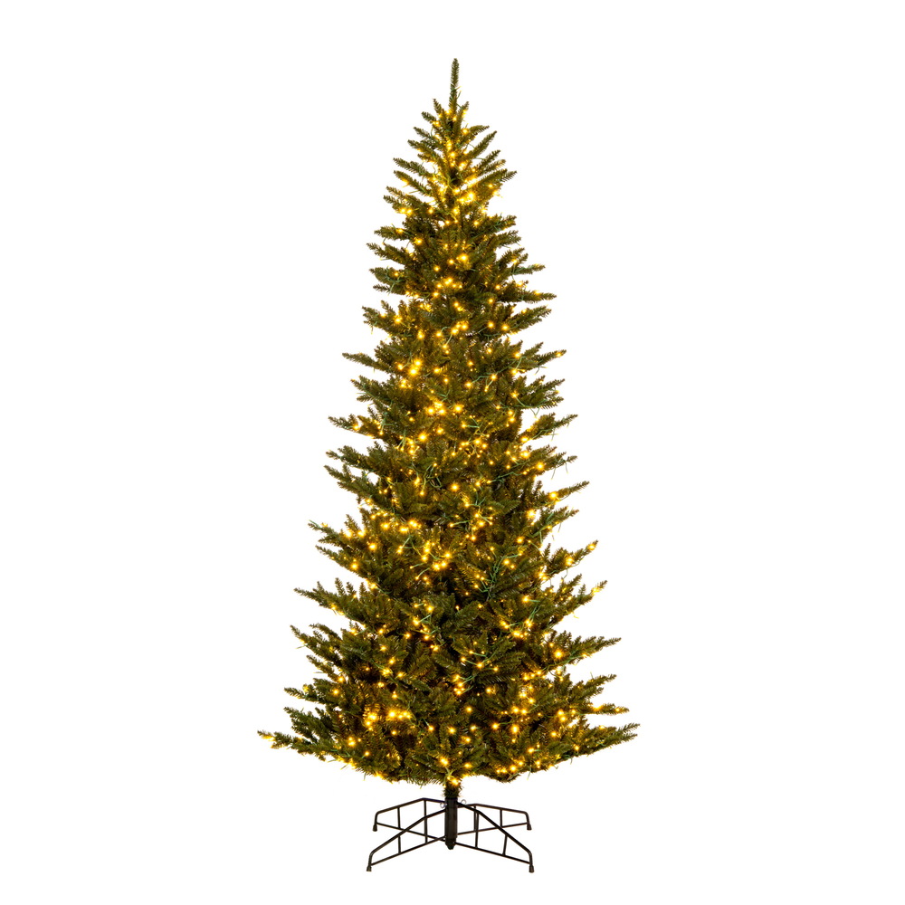 Christmastopia.com 7.5 Foot Natural Slim Fraser Fir Artificial Christmas Tree 3MM LED Multi-Colored Lights