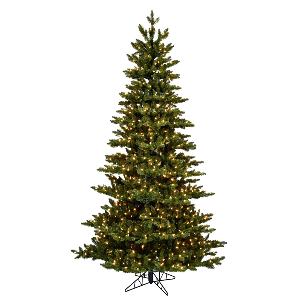 10 Foot Natural Fraser Fir Artificial Christmas Tree 1400 DuraLit Incandescent Clear Mini Lights