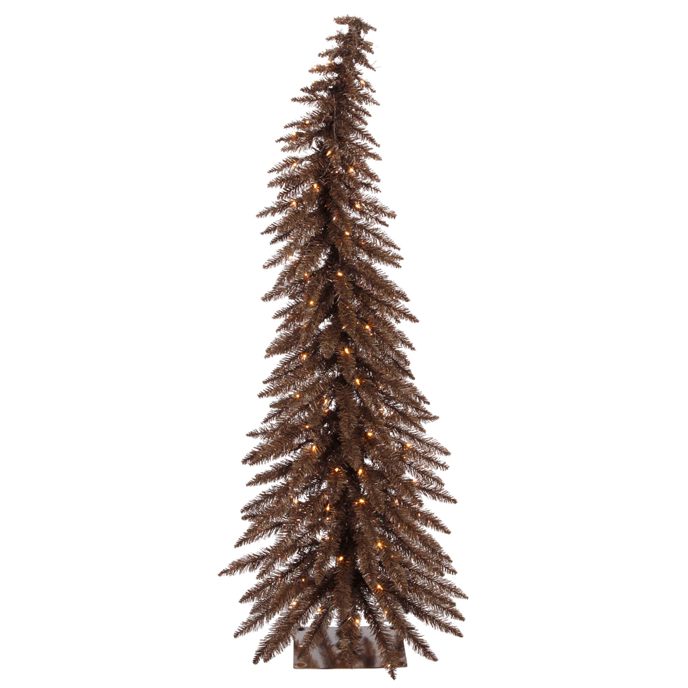 30 Inch Mocha Whimsical Artificial Christmas Tree 35 Clear DuraLit Incandescent Lights
