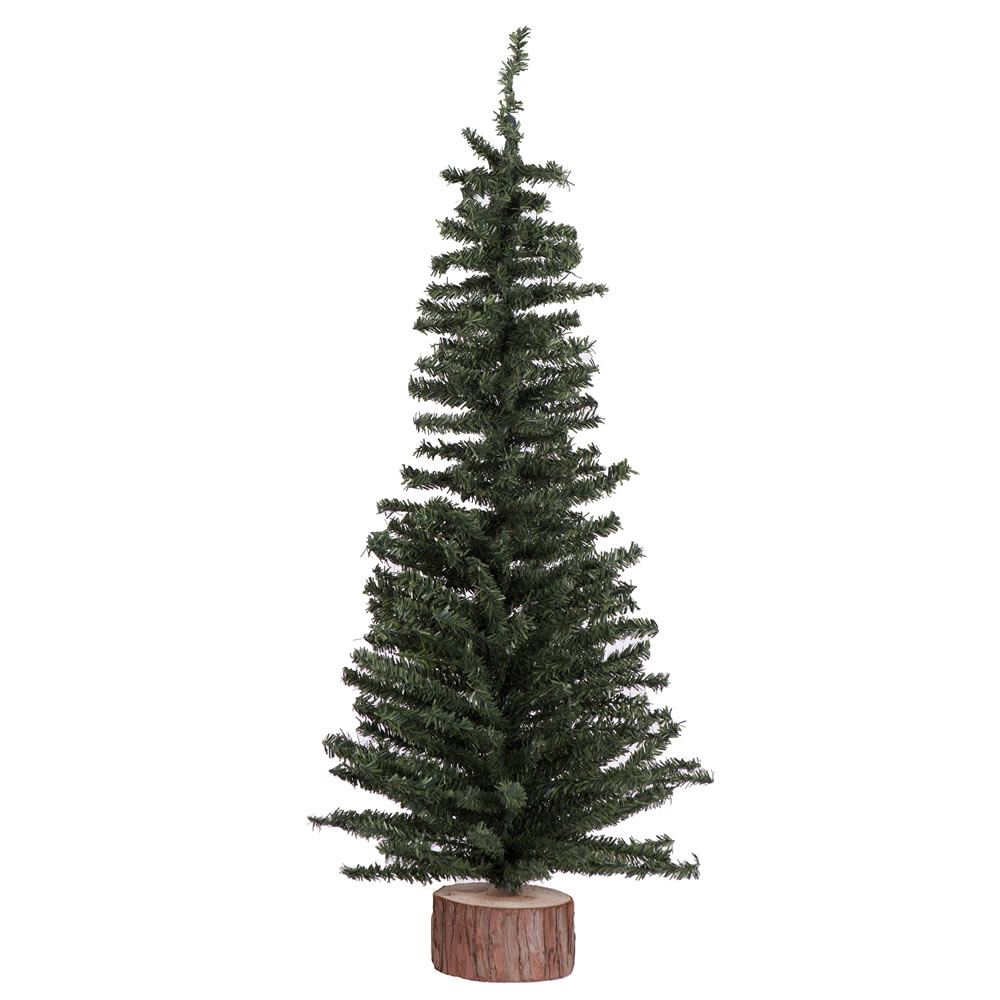 Christmastopia.com 24 Inch Mini Pine Artificial Christmas Village Tree Wood Base Unlit