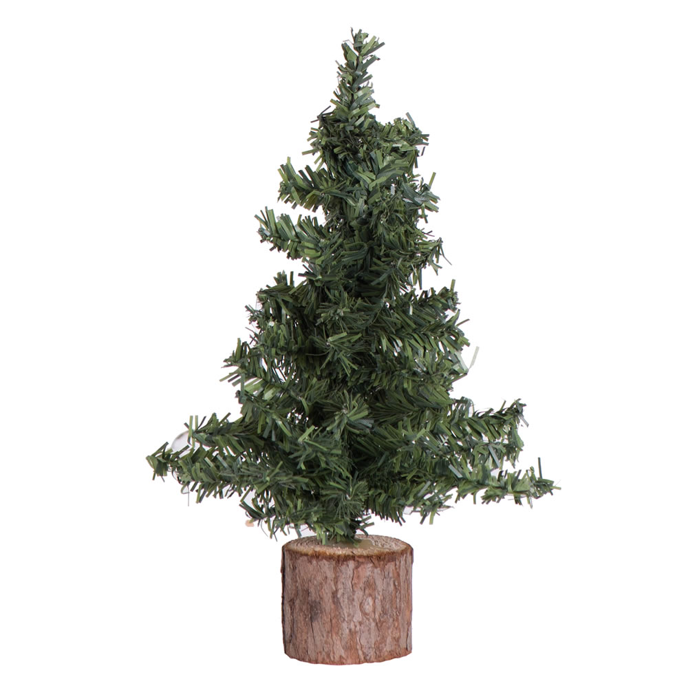 Christmastopia.com 9 Inch Mini Pine Artificial Christmas Village Tree Wood Base Unlit