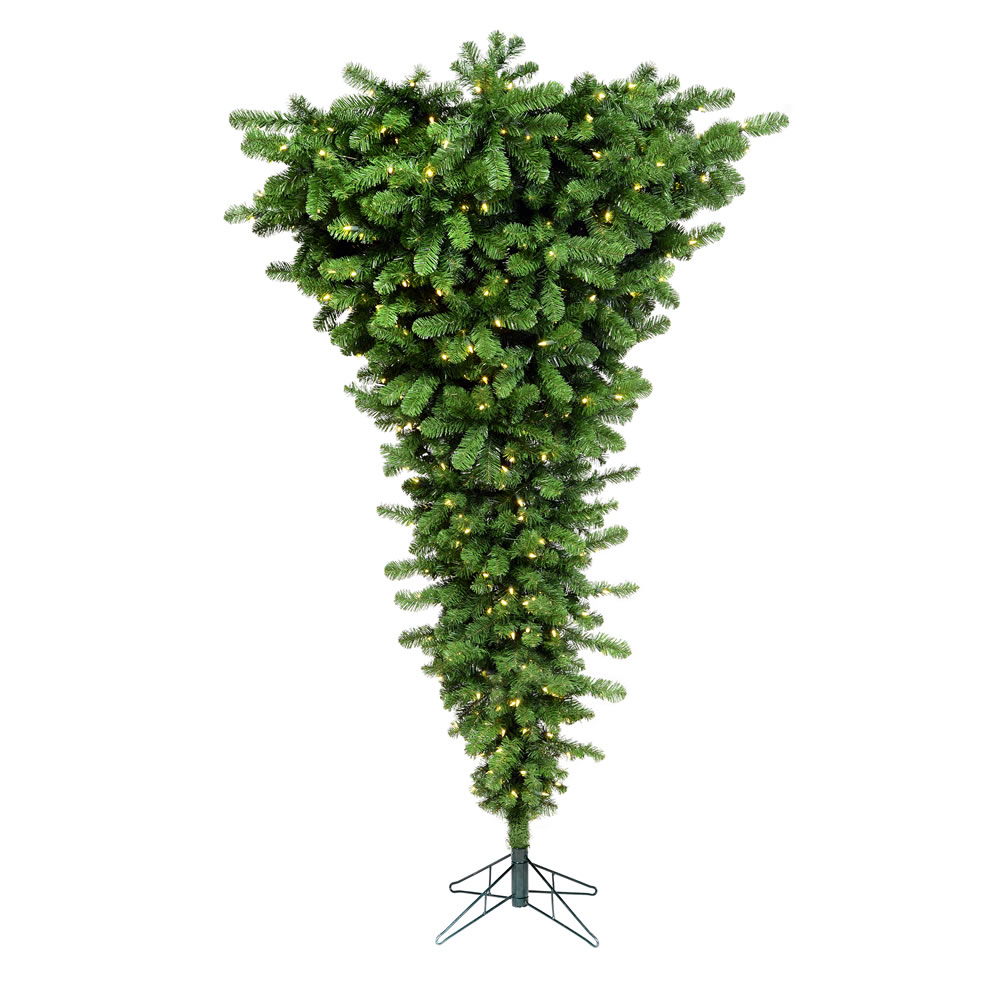 Christmastopia.com 7.5 Foot American Upside Down Artificial Christmas Tree 500 DuraLit LED M5 Italian Warm White Mini Lights