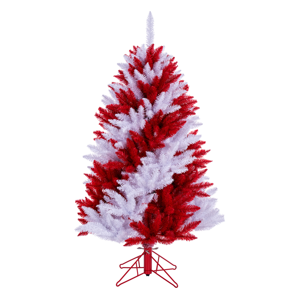 4.5 Foot Candy Cane Artificial Unlit Christmas Pine Tree
