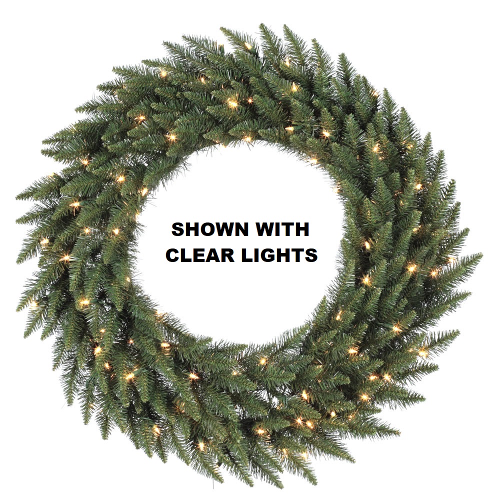 10 Foot Camdon Fir Artificial Christmas Wreath 1200 DuraLit LED M5 Italian Multi Color Mini Lights