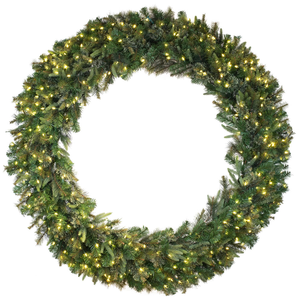 Christmastopia.com 8 Foot Cashmere Pine Artificial Christmas Wreath 750 LED M5 Italian Warm White Mini Lights