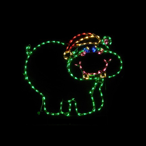 Christmastopia.com - ​​Lighted Outdoor Decorations - ​LED Lighted Animal Decorations - 
Christmas Hippopotamus LED Lighted Outdoor Christmas Decoration