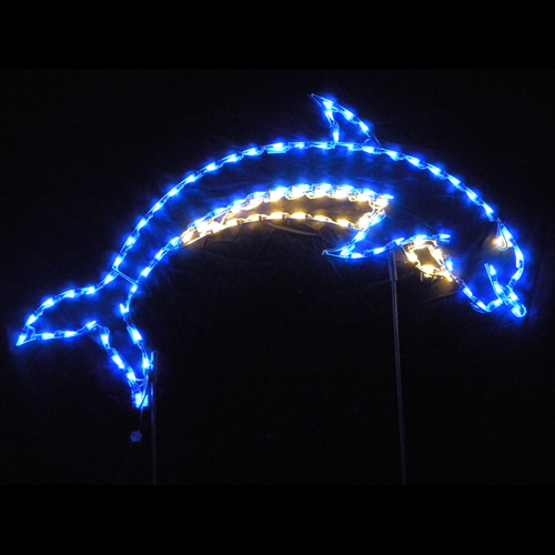 Dolphin LED Lighted Outdoor Marine Decoration