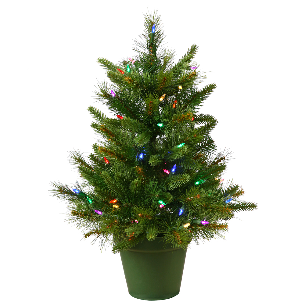 Christmastopia.com 2 Foot Cashmere Pine Artificial Christmas Tree 50 DuraLit Multi Color Lights
