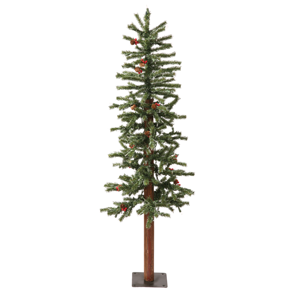 Christmastopia.com 4 Foot Frosted Alpine Berry Artificial Christmas Tree 150 LED M5 Italian Warm White Mini Lights